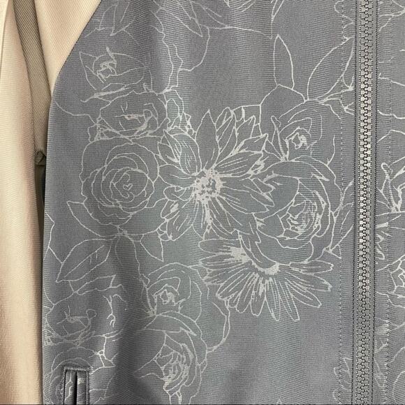 Adidas | Rose Print Warm Up Jacket Blue Silver Gray S - Picture 8 of 8